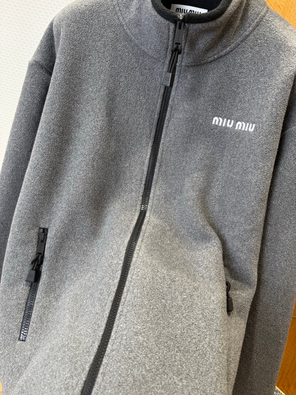 Grey Fleece Zip Jacket