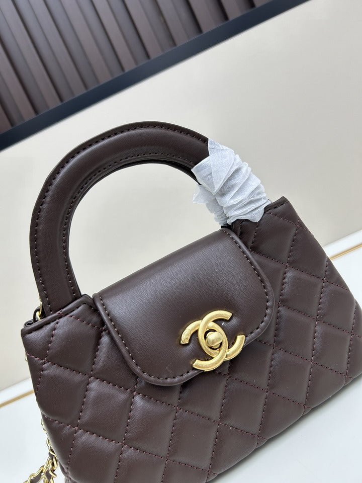 Chocolate Leather Mini Bag