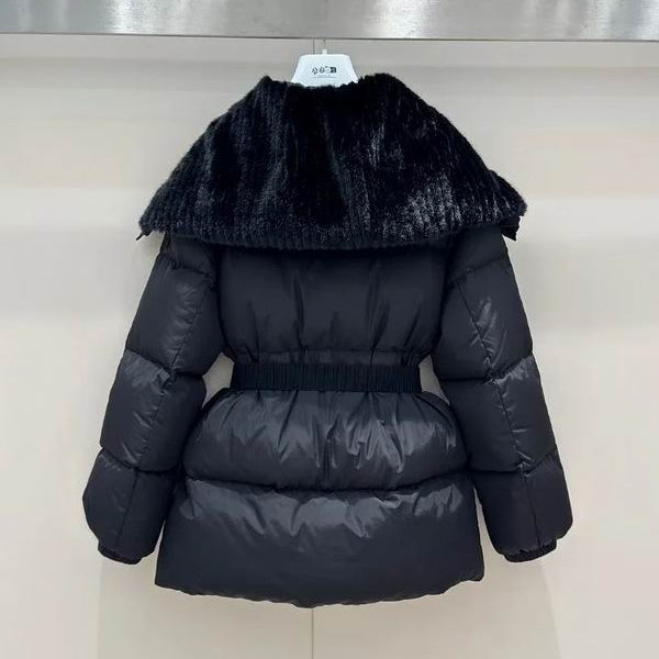 Belted High-Collar Puffer