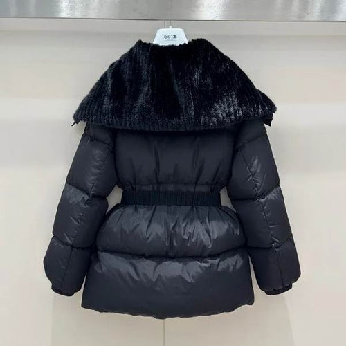 Belted High-Collar Puffer