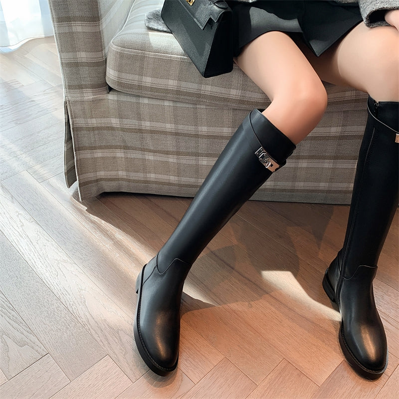 High-Knee Riding Boots
