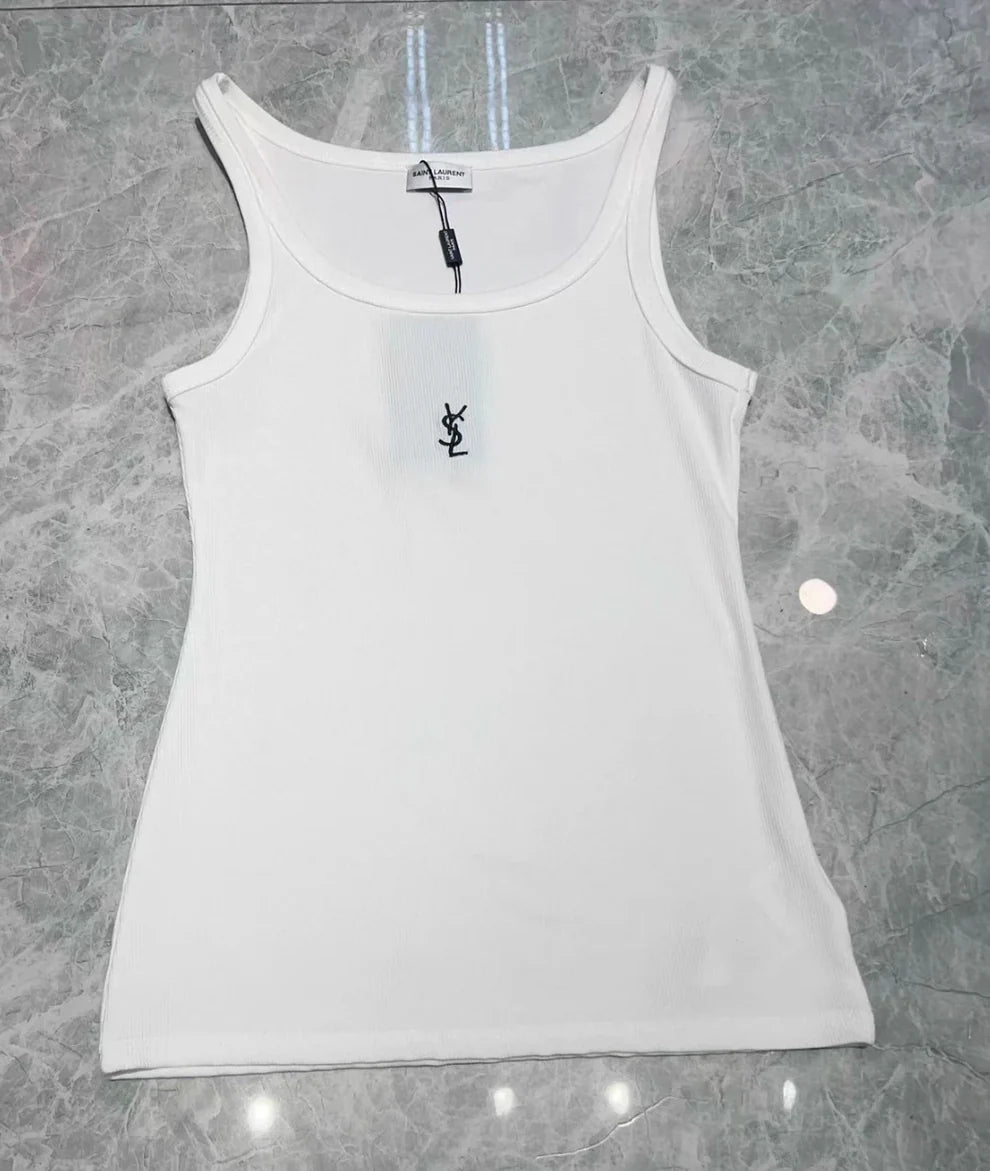 Ribbed sleeveless tank top