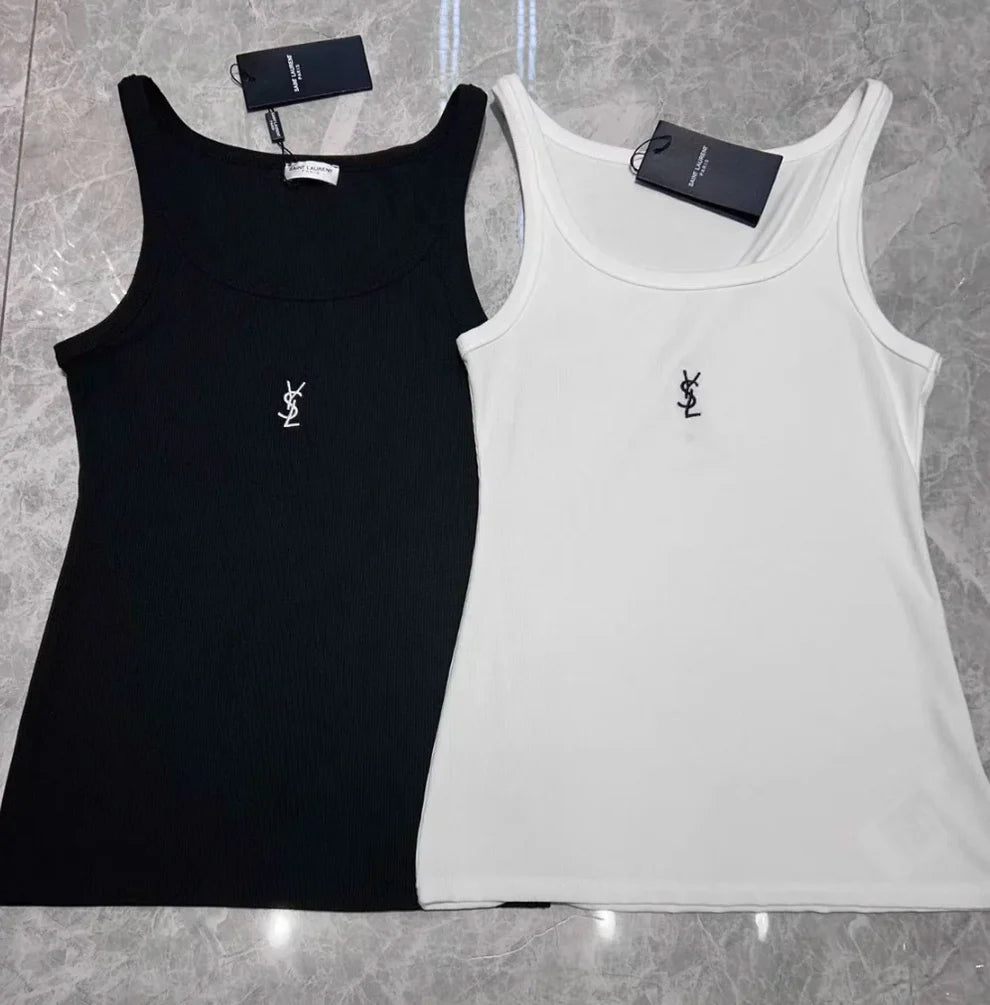 Ribbed sleeveless tank top