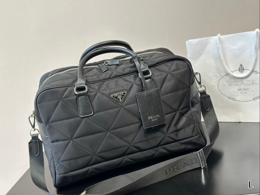 Quilted Nylon Travel Bag