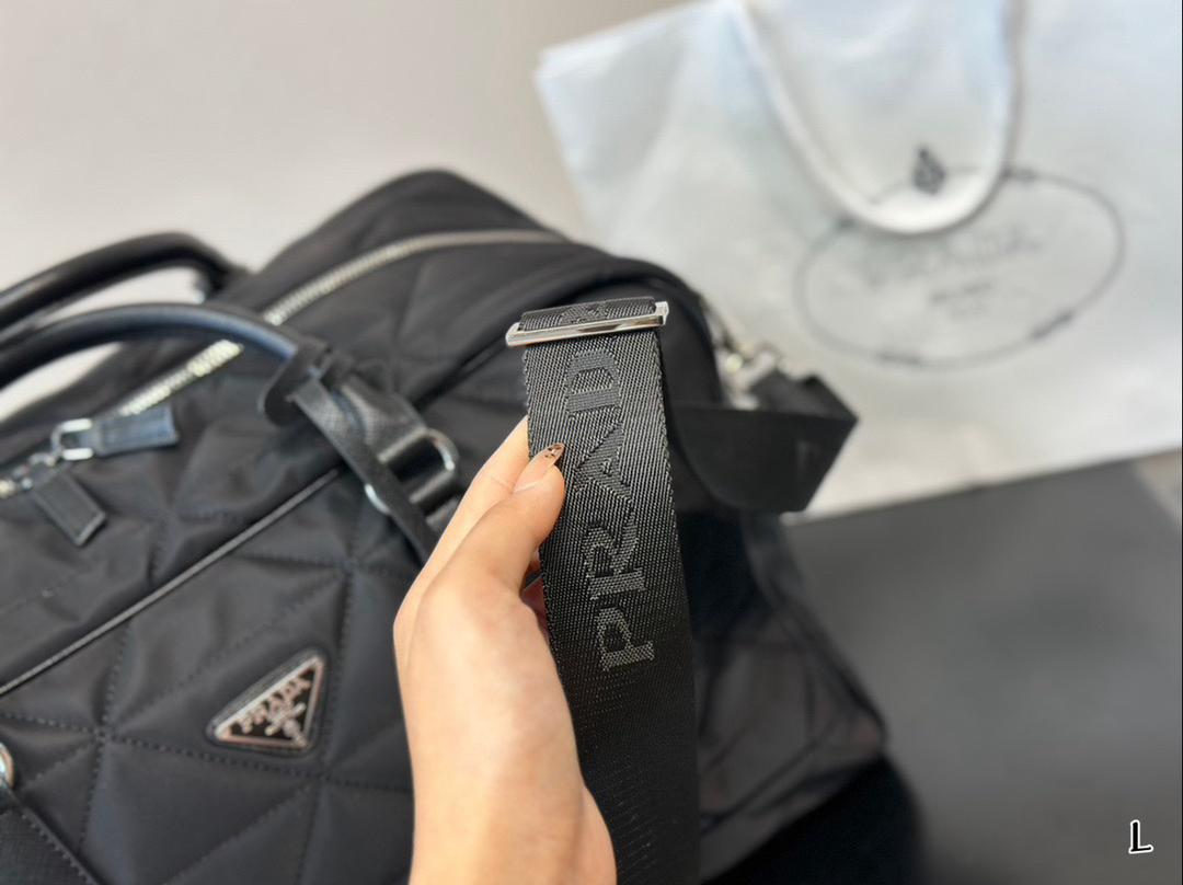 Quilted Nylon Travel Bag