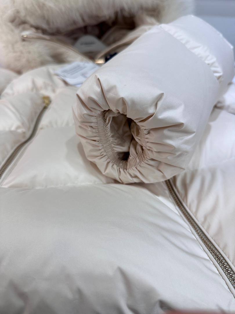 Fur-Trimmed Hooded Puffer Jacket