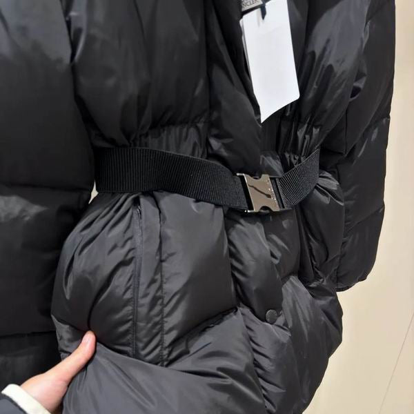 Belted High-Collar Puffer